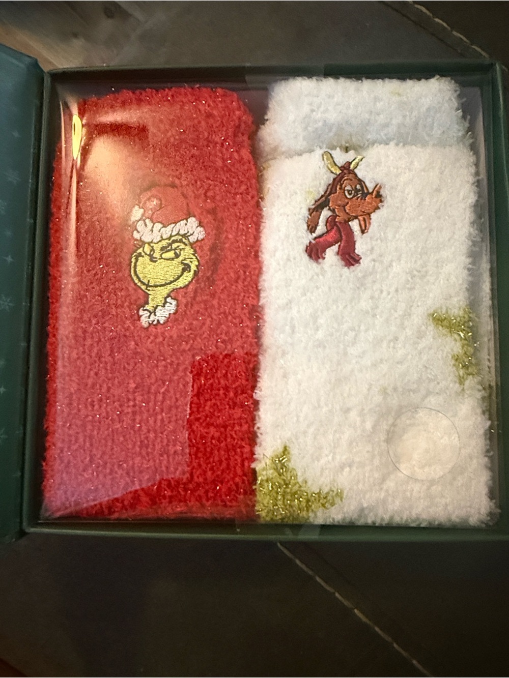 Dr. Seuss Grinch Snow Globe Christmas Socks